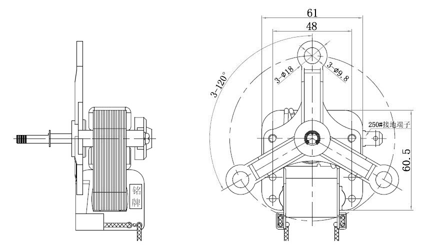 空氣炸鍋罩極電機(jī)